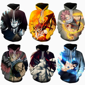 High Quality Digital Printing 3d Anime <strong>Hoodie</strong> Sublimation Hoodies 100 Polyester FAIRY TAIL Hoodies - Product Image 4