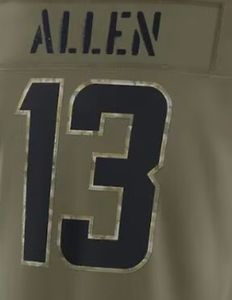 Gestikte Amerikaanse Voetbalshirts Los Angeles 2022 Saluut-To-Service 10 Herbert 13 Allen 30 Ekeler 81 Williams 97 Bosa - Product Image 3