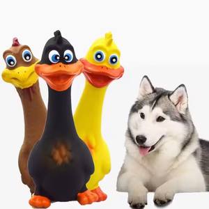 US LOCAL STOCK Hiphoppet 3 Stück Hot Sale Latex Screaming Chicken <span class=keywords><strong>Toys</strong></span> Umwelt freundliches TPR <span class=keywords><strong>Pet</strong></span> <span class=keywords><strong>Squeaky</strong></span> Dog Interaktives Spiel Kau spielzeug - Product Image 1