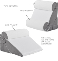 Lot de 3 oreillers orthopédiques en mousse à mémoire de forme haute densité réglables pour lit, idéaux pour la chirurgie, l'hôtellerie et le reflux acide