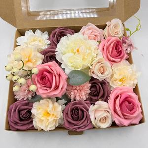 Vente chaude De Mariage Artificielle Fleurs Éternelles Forth Haute Qualité Mixte Rose Bouquet Intérieur Extérieur Fenêtre Décoration - Product Image 4