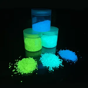 Super Bright 8-10 Hours Service Time Glow In The Dark Powder Pigment Granule For Glass Photoluminescent Pigment Powder