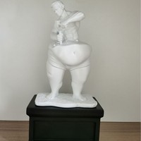 Figura de Resina para Autoafinación Personal, Escultura con Letras Grabadas, Trofeo Semimanual para Competición de Fisicoculturismo, Adornos Decorativos para Gimnasio