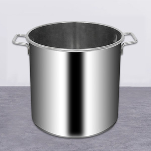 Stainless Steel Round Bucket 5L And Above <b>Large</b> Capacity Commercial Soup <b>Pot</b> - Product Image 1