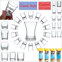 Verres à shot personnalisés en gros avec logo sur le thème du zodiaque, sexy, en verre transparent, pour tequila, whisky, en vrac, pour bar, fête, cadeau