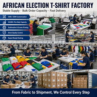 T-shirt personnalisé pour la campagne au Nigeria, échantillon rapide, vêtements pour rallye politique, impression photo, uniforme promotionnel, approvisionnement direct usine