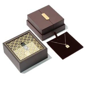 Caja de joyería personalizada, caja de regalo hueca de doble apertura para pulseras de oro, jade y madera de agar. - Product Image 5