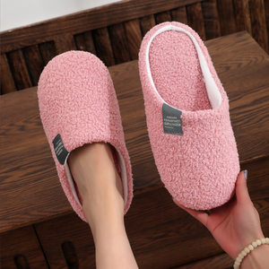<span class=keywords><strong>Chaussons</strong></span> d'intérieur chauds en polaire Teddy pour femme, à bout fermé, semelle souple en daim, antidérapants et silencieux, pour l'hiver et l'automne - Product Image 6
