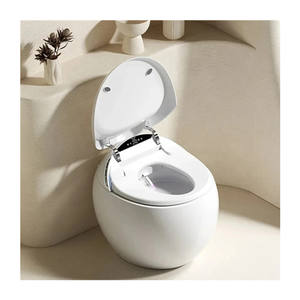Nuevo diseño de baño de cerámica de alta calidad <span class=keywords><strong>S</strong></span> Trap White Egg Shape Smart Automatic Intelligent Wall Hung Body Sensor WC Inodoro - Product Image 2