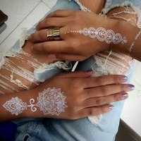 Custom Speciale Bruiloft Wit Tijdelijke Tattoo Henna