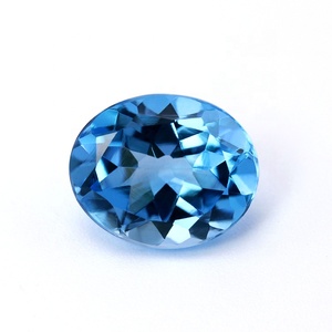 Pronto stock all'ingrosso <span class=keywords><strong>topazio</strong></span> sciolto <span class=keywords><strong>pietra</strong></span> preziosa naturale taglio ovale <span class=keywords><strong>topazio</strong></span> blu svizzero - Product Image 2