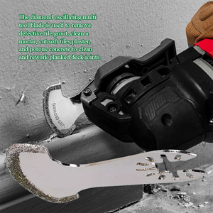 2-1/4inch Phát hành nhanh chóng mặt trăng uốn cong lưỡi kim cương đa công cụ dao động lưỡi cưa để loại bỏ vữa - Product Image 6