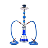 Nouveau Narguilé de Luxe Moderne en Métal et Verre, Design Arabe, 2 Tuyaux, pour Clubs et Pubs - Vente en Gros 2026