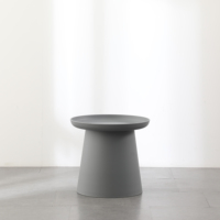 Vente en gros Usine Bazhou Chine Fabricant Basse Hauteur Plastique Jaune Rond Salon Canapé Table Basse