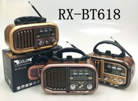 Radio portable rétro multibandes AM/FM/SW |   Haut-parleur intégré |   Prise en charge USB/SD |   Lampe de poche LED, éclairage d'urgence, NNS Colon Radio
