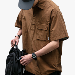 Camisa Casual de Manga Corta para Hombre, Estilo Moderno, Marca de Moda, Estilo Delgado de Verano, Camisa Polo Holgada de Media Manga, Ropa Exterior para Hombre - Product Image 5