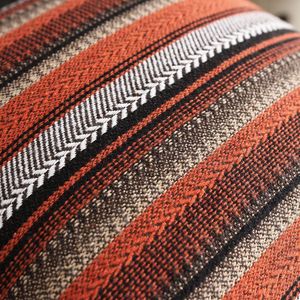 Sarung Bantal Dekoratif Buatan Tangan 18x18 Bergaris, Sarung Bantal Bertekstur, Dekorasi Rumah Gaya Farmhouse, Sarung Bantal Hias - Product Image 5