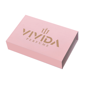 Custom Pink Gold Logo Perfume Glass <b>Bottle</b> Packaging Magnetic Rigid <b>Boxes</b> Sponge Lined Matt Lamination Recycled Materials Mini - Product Image 4