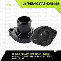 Boîtier de thermostat en aluminium anodisé noir pour LS Chevy