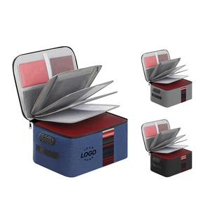 Custom Logo Large Capacity Multi-Layer Fashionable Multifunctional Passport Storage <b>Bag</b> Lock for Household <b>Documents</b> Travel - Product Image 1