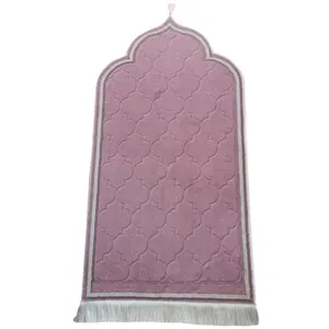 Tappetino da preghiera musulmano tappeto <span class=keywords><strong>con</strong></span> bussola Islam tappeto modello Vintage decorazione islamica Eid tappetini per coperte regalo Tapis De Priere nappa - Product Image 1