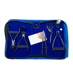 Kit Personalizable Multifunción para Remover Micro Anillos, Alicates de 2 Orificios con Gancho y Bucle para Extensiones de Cabello Negro, Acero Inoxidable - Product Image 4