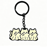 Porte-clés en émail singe dessin animé mignon, pendentif en métal doré, breloque de sac personnalisée, cadeau souvenir