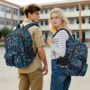 2026 Custom Fashion <b>Leopard</b> <b>Print</b> Multifunctional Wrestling Zipper Closure Waterproof Polyester <b>Backpack</b> for School Travel - Product Image 6