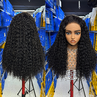 Perruque Cheveux Humains Bouclés Pixie Densité 350, Perruque 5x5 HD Lace Closure Cheveux Naturels 40 Pouces, Perruque Pixie Bouclée Cheveux Vietnamiens Non Traités