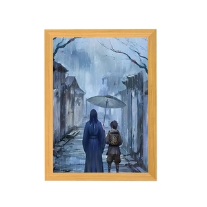 SLAM <span class=keywords><strong>DUNK</strong></span> Art Deco Spring Luz que cambia de color en forma de rectángulo con construcción y temas de arte Sublimación Marco de fotos de madera - Product Image 3