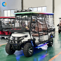 Voiturette de golf électrique Robetaa fiable 6 places, tout-terrain, avec châssis en acier et pneus durables, au prix d'usine