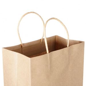Bolsa de Papel Kraft Marrón Personalizada con Asa, Bolsa Ecológica para Entrega de Alimentos, Bolsa para Llevar Comida de Restaurante - Product Image 5