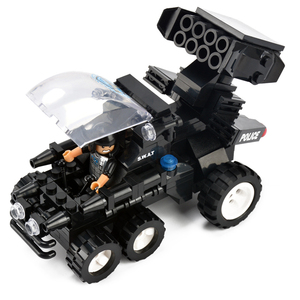 Modèle de camion de la police de la ville, équipe SWAT, modèle de voiture, blocs de construction, <span class=keywords><strong>jouet</strong></span> de construction DIY, arme, modèle <span class=keywords><strong>militaire</strong></span>, scène de construction, ensemble de blocs de construction - Product Image 2