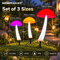 Lumière LED 3D en forme de champignon MOMOVALLEY, décoration de jardin pour Halloween, éclairage fantastique pour Halloween, décoration pour jardin hanté, parc à thème
