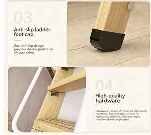 <span class=keywords><strong>Escalera</strong></span> Telescópica Oculta <span class=keywords><strong>de</strong></span> <span class=keywords><strong>Madera</strong></span> Maciza para Ático, <span class=keywords><strong>Escalera</strong></span> Plegable Mejorada para Ahorrar Espacio en Almacenes - Product Image 6
