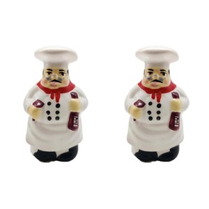 Tuscany colorato paffuto Chef bistrot dipinto a mano saliera <span class=keywords><strong>e</strong></span> pepiera, arredamento della cucina - Product Image 1