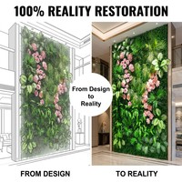 Karangan Bunga Hias, Tanaman, dan Dinding Tanaman Hijau untuk Dekorasi Rumah, Dekorasi Pernikahan, Pameran Acara Pesta