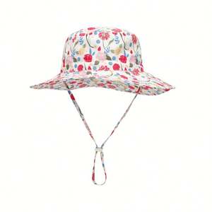 Sombrero de Pescador con Estampado Personalizado de Animales de Dibujos Animados para Niños, para Uso Diario, con Cordón para un Ajuste Seguro, para Primavera y Verano - Product Image 2