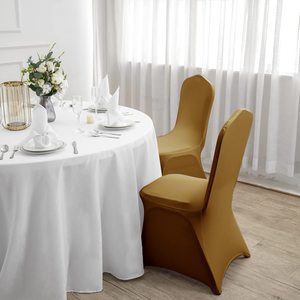 Fundas <span class=keywords><strong>de</strong></span> Silla <span class=keywords><strong>de</strong></span> Spandex Personalizadas, Nuevas, Elegantes y <span class=keywords><strong>de</strong></span> Lujo, para Decoración <span class=keywords><strong>de</strong></span> Banquetes y Bodas, Fundas <span class=keywords><strong>de</strong></span> Silla Elásticas Doradas <span class=keywords><strong>de</strong></span> Fábrica - Product Image 2