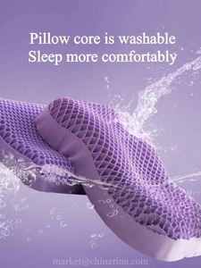 OEM TPE Mesh Silicone Bed Sleep <b>Neck</b> <b>Pillow</b> 3D Gel Skin Friendly Knitted Technics Pressure Free and Washable - Product Image 4