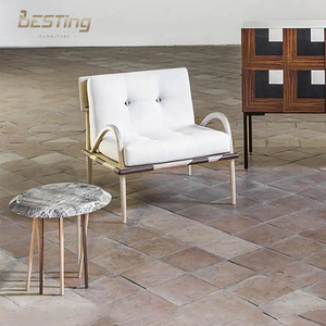 Sillón Nórdico del siglo XXI en <span class=keywords><strong>tela</strong></span> acolchada de nogal ceniza hecha en China - Product Image 4