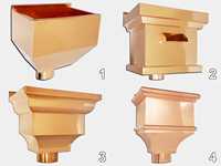 Tête de conducteur en cuivre pur de luxe sur mesure, plusieurs styles de têtes de conducteurs décoratives antiques pour le drainage des toits de villas