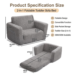 Fauteuil convertible multifonctionnel 2 en 1 pour enfants avec design à bascule facile pour l'autonomie, idéal pour la garderie et la maternelle - Product Image 2