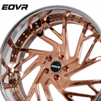 Ruedas EVOR Forjadas Personalizadas de 2 Piezas, 18 20 22 24 26 28 Pulgadas, Cóncavas Profundas, Aleación OEM, 5x127 5x120 5x114.3 5x130 5x112, Cromadas y Pulimentadas