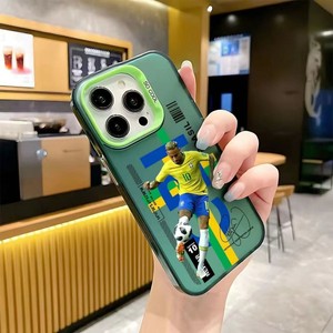 Coque de téléphone rigide avec impression UV, design footballeurs, pour iPhone XS XR 11 12 17, coque arrière personnalisée OEM laser IMD - Product Image 5