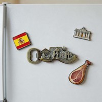 Décapsuleur magnétique vintage gravé, souvenir de Prague en laiton personnalisé, étanche, en aluminium, style antique, logo lettre 3D tchèque