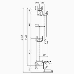 Robot collaboratif AUBO IS10 10 kg |   Haute qualité |   Facile |   Retour sur investissement rapide |   6 axes |   Rayon de travail de 1300 mm |   IP67 | - Product Image 5