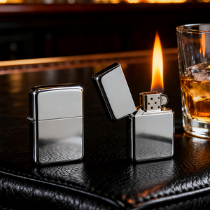 <span class=keywords><strong>Briquet</strong></span> en acier inoxydable argenté Topjlh pour sublimation, modèle classique à couvercle rabattable, personnalisable <span class=keywords><strong>avec</strong></span> logo imprimable par transfert thermique, vente en gros - Product Image 3