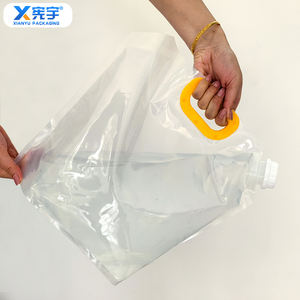 स्क्रू कैप स्आउट तरल पेय हैंडहेल्ड टिकाऊ पारदर्शी प्लास्टिक पैकेजिंग तरल नोजल बैग के साथ खड़े हो जाओ - Product Image 2