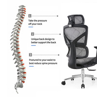 Nouvelle Chaise de Bureau Ergonomique Pivotante Confortable au Design Moderne en Maille pour Usine et Bureau – Mobilier de Bureau et Équipement de Bureau